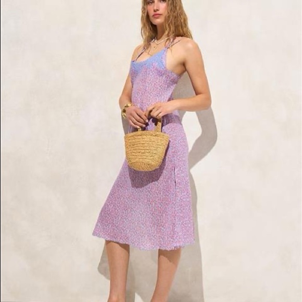 NWT JCrew Slip Dress in Summer Fields Print